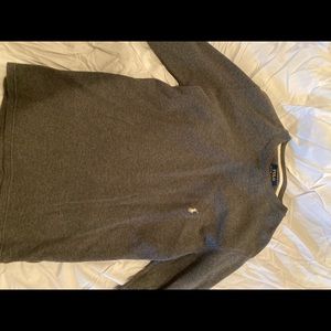 Long sleeve waffle-knit crew shirt